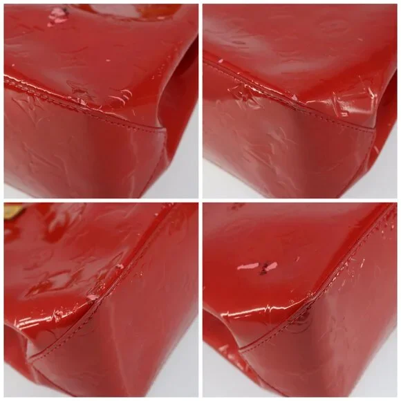 LOUIS VUITTON Monogram Vernis Reade PM Hand Bag Red Rouge - Picture 16 of 16